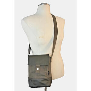 R.Y.D. Canvas Crossbody Messenger Gray Bag Purse Adj Strap